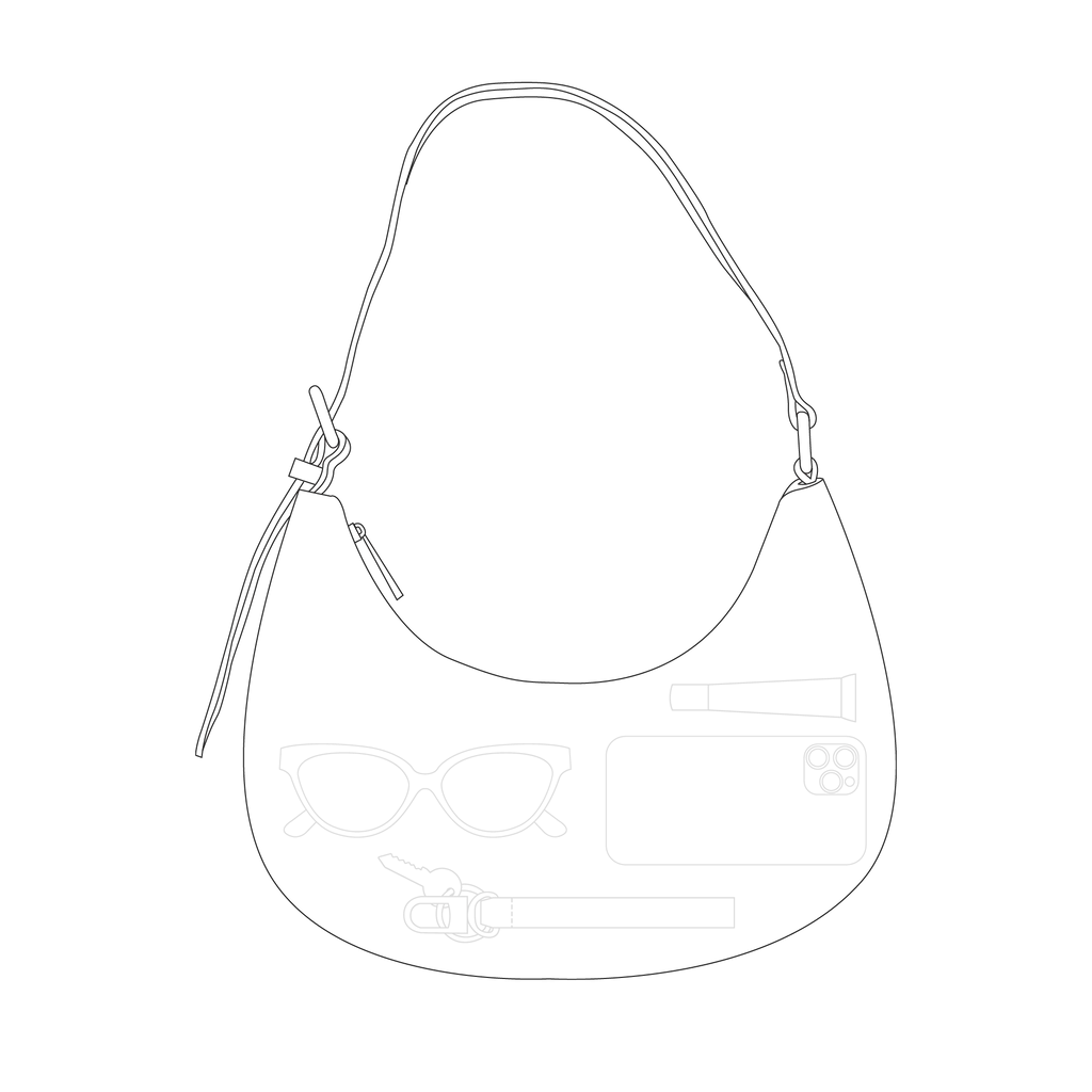 Cowhide Adjustable Shoulder Strap Underarm Bag