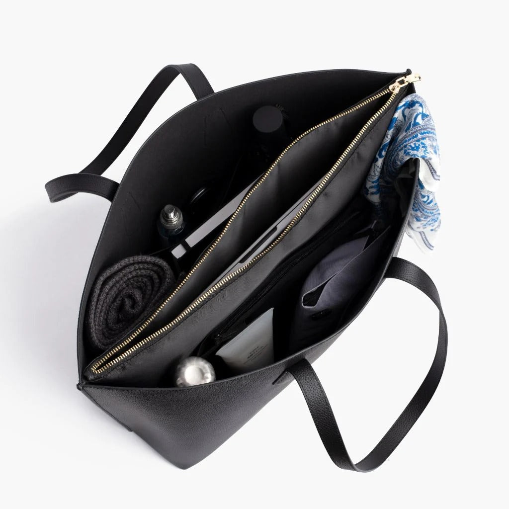 Grain Leather Commuter Tote Bag
