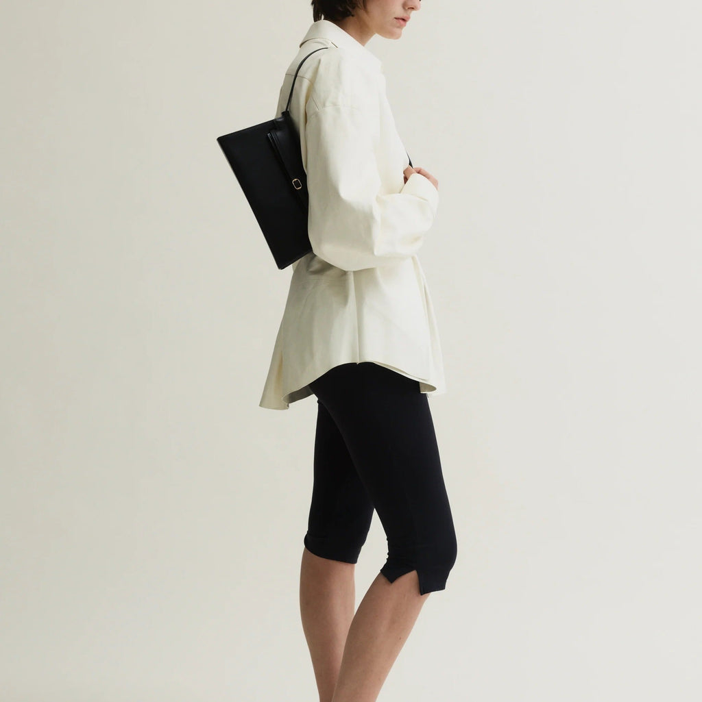 Leather Baguette Underarm Bag