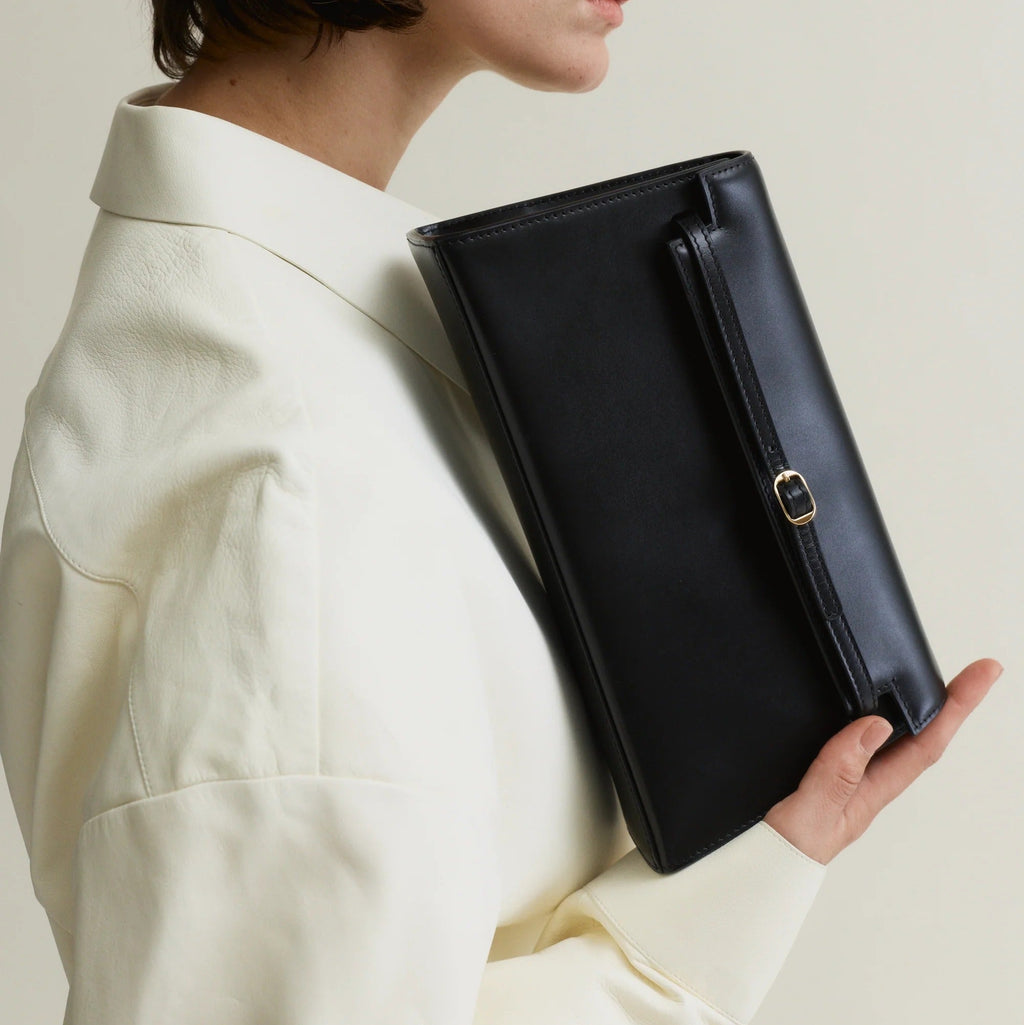 Leather Baguette Underarm Bag