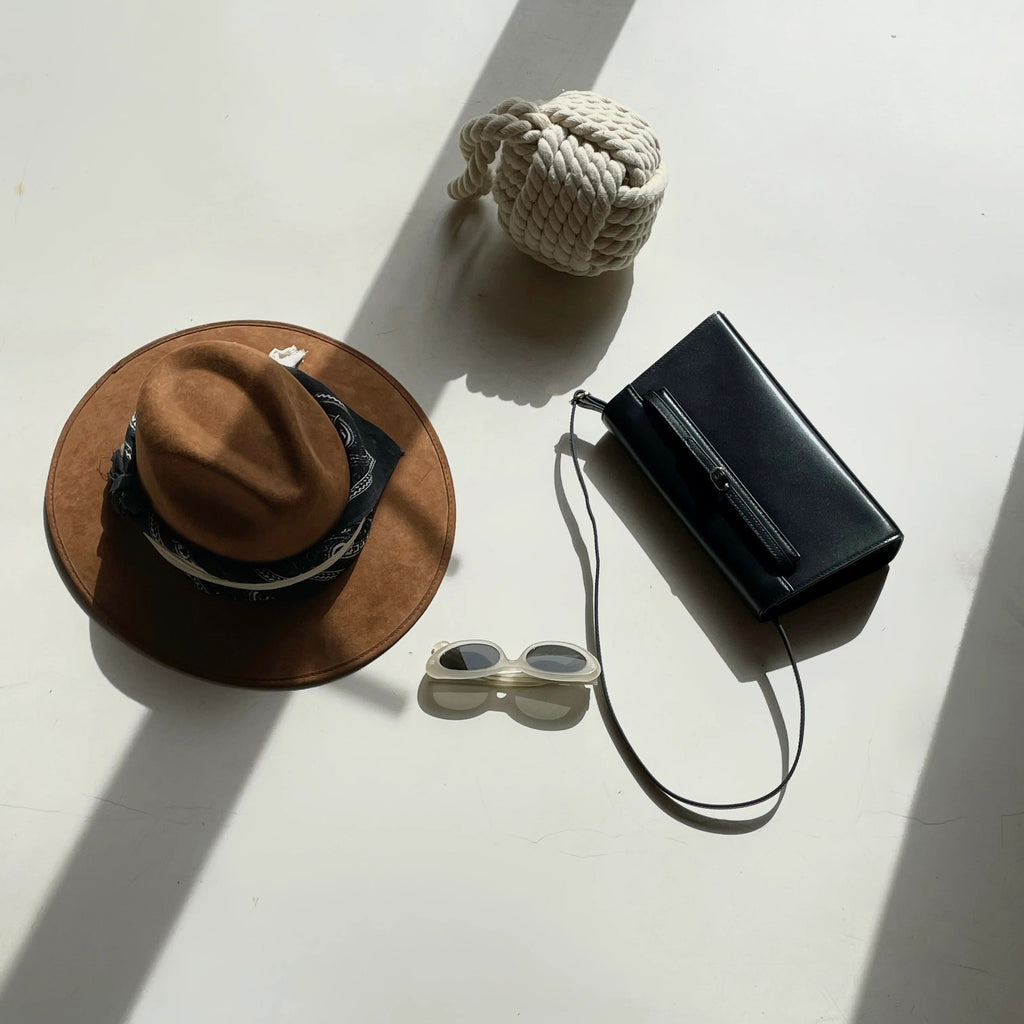 Leather Baguette Underarm Bag