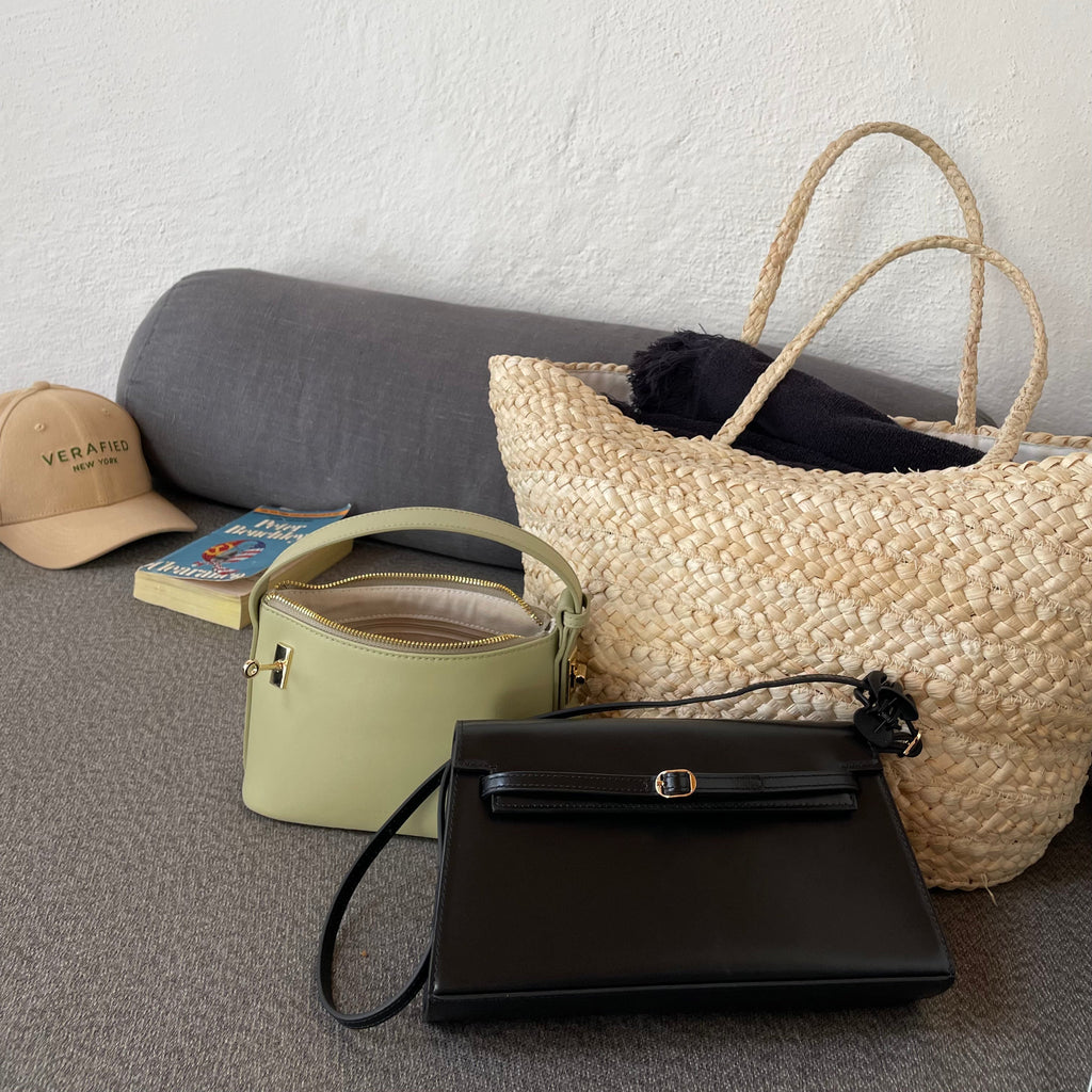 Leather Baguette Underarm Bag