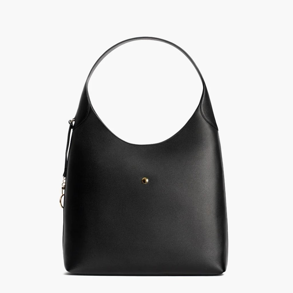 Minimalist Smooth Cowhide Underarm Tote Bag