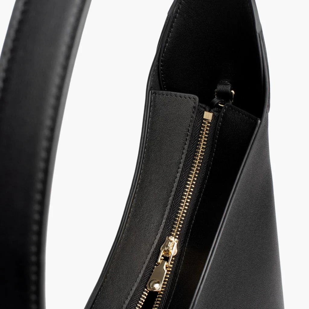 Minimalist Smooth Cowhide Underarm Tote Bag