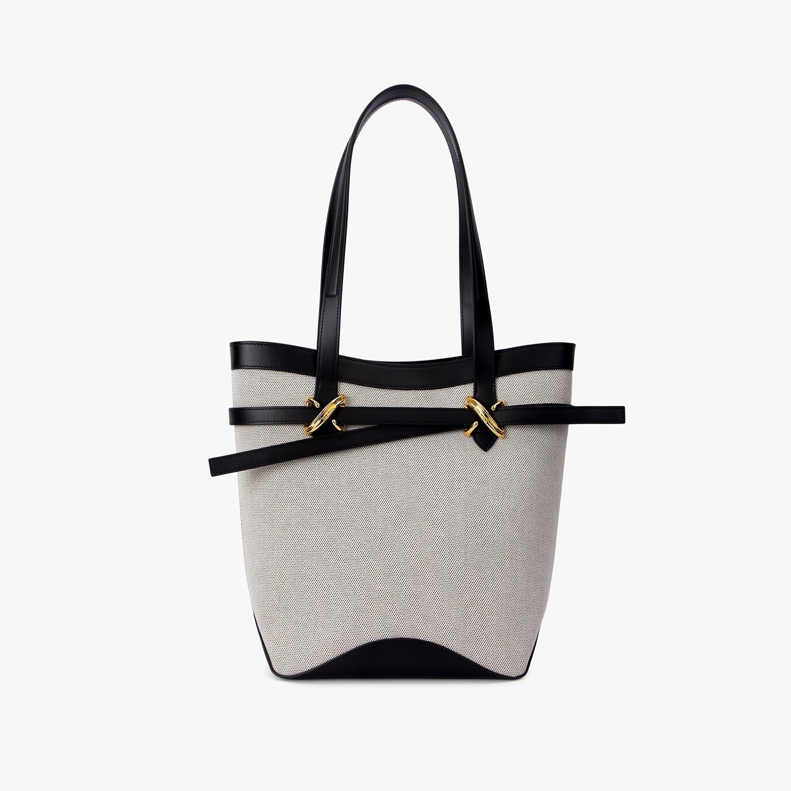 Patchwork Leather Drawstring Bucket Tote Bag