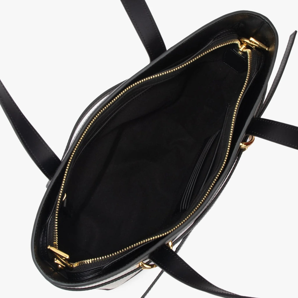 Patchwork Leather Drawstring Bucket Tote Bag