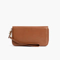 Vintage Smooth Cowhide Long Zipper Clutch Wallet
